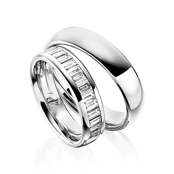 Эксклюзивные обручальные кольца из белого золота о -1230 купить в СПб .